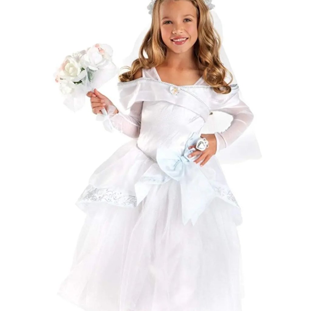 NwtDisney Store Cinderella Wedding Costume And Accessories  Size 23 And 56